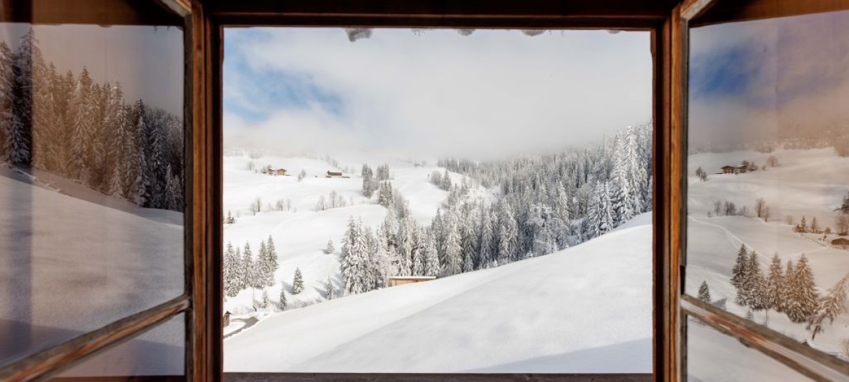 Aussicht vom Balkon auf die Wagrainer Bergwelt